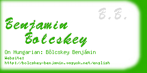 benjamin bolcskey business card